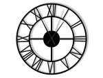 Duży zegar metalowy Roma loft 80 cm
