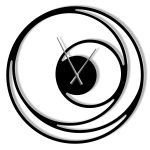 Grande Horloge Murale Décorative Spirala 100 cm