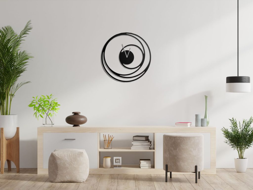 Horloge en métal Spirale 50 cm – Image 3