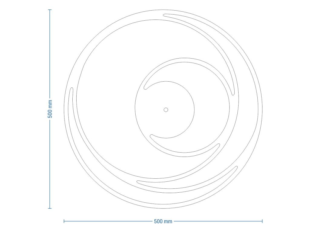 Horloge en métal Spirale 50 cm – Image 4