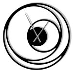 Grande Horloge Murale Décorative Spirala 80 cm