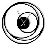 Grande Horloge Murale Décorative Spirala 90 cm