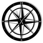 Grande Horloge Murale Rose des Vents 100 cm