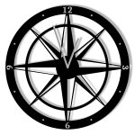 Horloge Murale Rose des Vents 40 cm