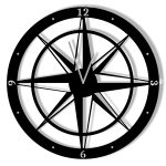 Horloge Murale Rose des Vents 50 cm