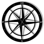 Horloge Murale Rose des Vents 60 cm