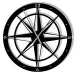 Horloge Murale Rose des Vents 70 cm