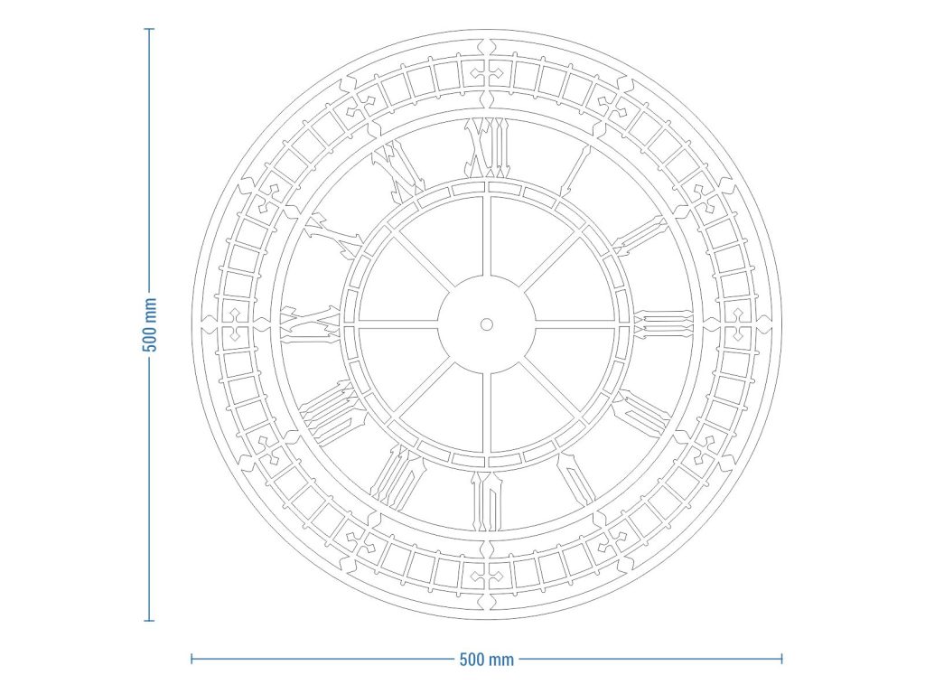 Horloge murale métallique Big Ben 50 cm – Image 7