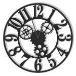 Horloge Murale Industrielle Engrenages II 50 cm